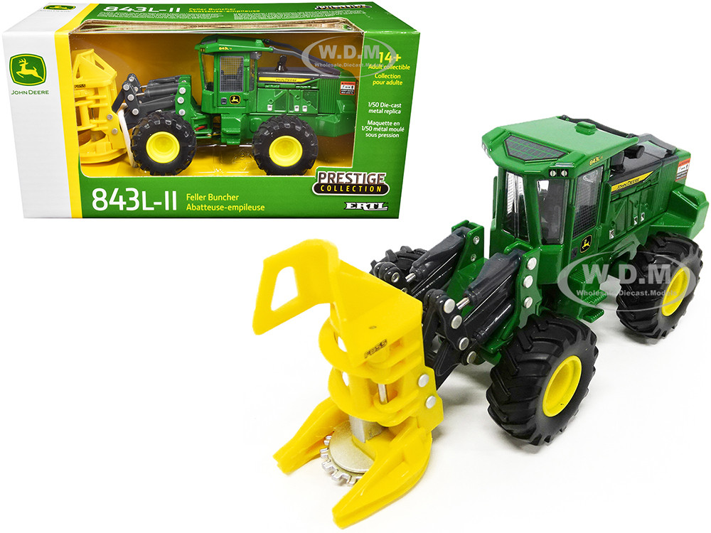 John Deere 843L-II Wheeled Feller Buncher "Prestige Collection" 1/50 Diecast Model by ERTL TOMY diecast model