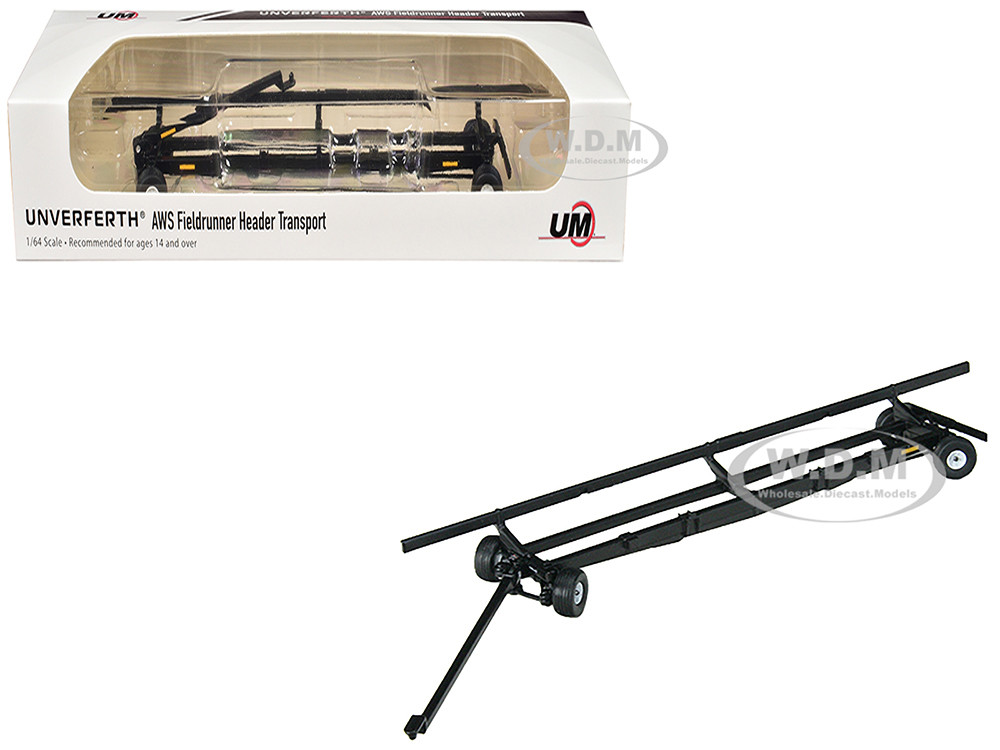 Unverferth AWS Fieldrunner Header Transport Black (Version 2) 1/64 Diecast Model by SpecCast diecast model