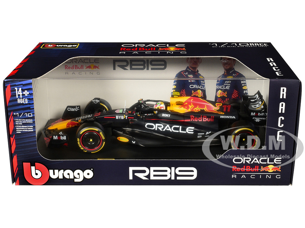 Red Bull Racing RB19 #11 Sergio Perez "Oracle" Formula One F1 World Championship (2023) "Race" Series 1/18 Diecast Model Car by Bburago diecast model