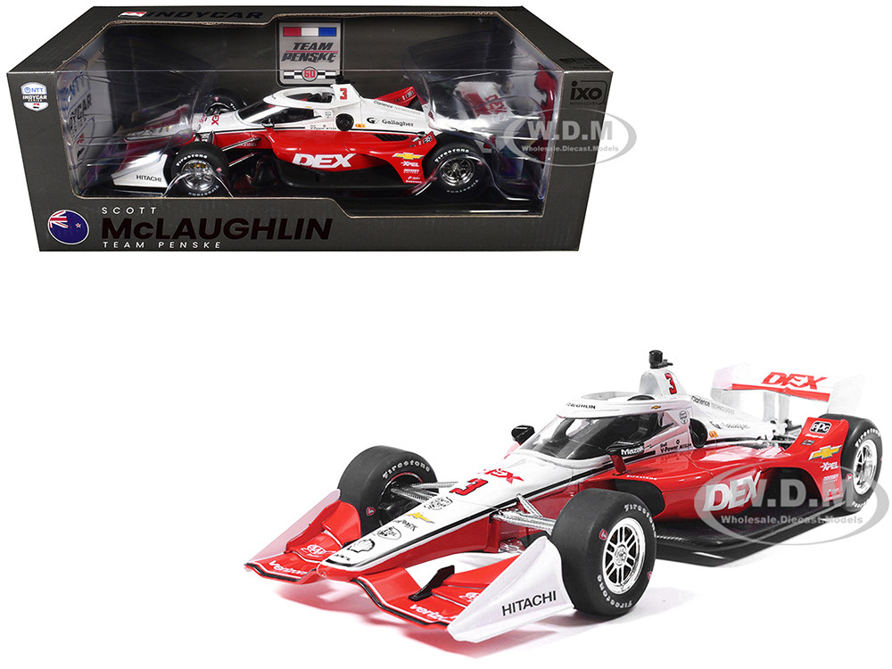Dallara IndyCar #3 Scott McLaughlin "DEX" Team Penske (Road Course Configuration) "NTT IndyCar Series" (2026) 1/18 Diecast Model Car by IXO Models diecast model