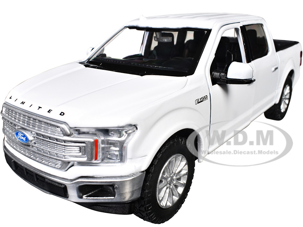 2019 Ford F-150 Limited Crew Cab Pickup Truck White 1/27 Diecast Model Car by Motormax diecast model