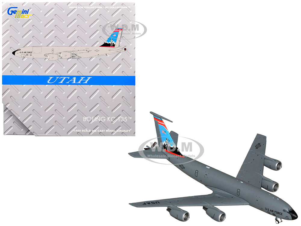 Boeing KC-135R Stratotanker Aircraft "Utah Air National Guard" United States Air Force (61-0275) Gray "Gemini Macs" Series 1/400 Diecast Model Airplane by GeminiJets diecast model