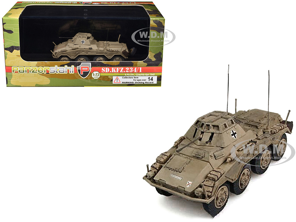 Sd.Kfz. 234/1 Armored Vehicle "6th Panzer Division, Czechoslovakia" (1945) German Army 1/72 Diecast Model by Panzerstahl diecast model