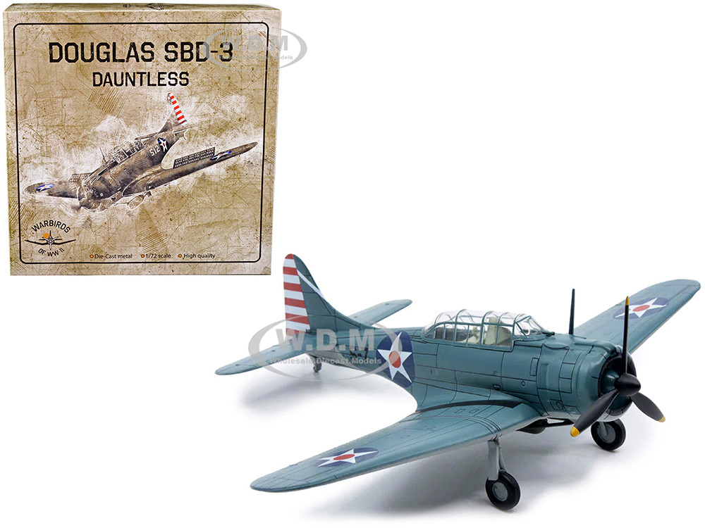 Douglas SBD-3 Dauntless Bomber Plane (United States Navy 1938) 1/72 Diecast Model by Warbirds of WWII diecast model
