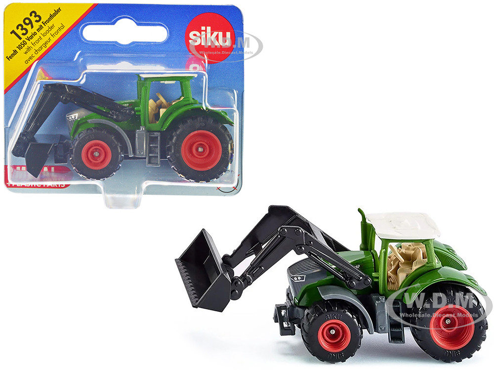 Fendt 1050 Vario Tractor with Front Loader Green with White Top Diecast Model by Siku diecast model