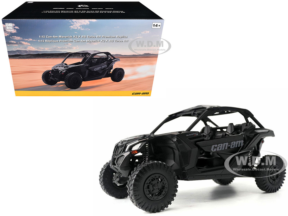 Can-Am Maverick X3 X RS Turbo RR Black 1/12 Diecast Model by BRP Models diecast model
