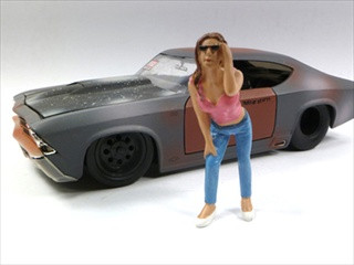 Look Out Girl Erika Figure For 1:24 Scale Diecast Car Models by American Diorama diecast model