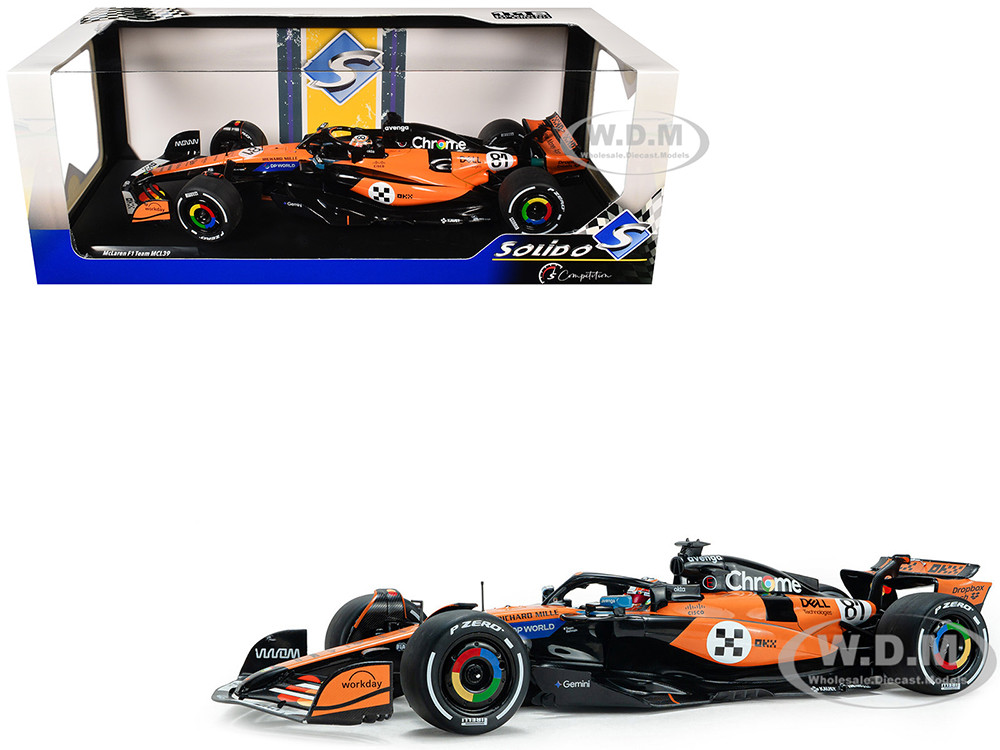 McLaren MCL39 #81 Oscar Piastri "OKX" 3rd Place Formula One F1 "Monaco GP" (2025) "Competition" Series 1/18 Diecast Model Car by Solido diecast model