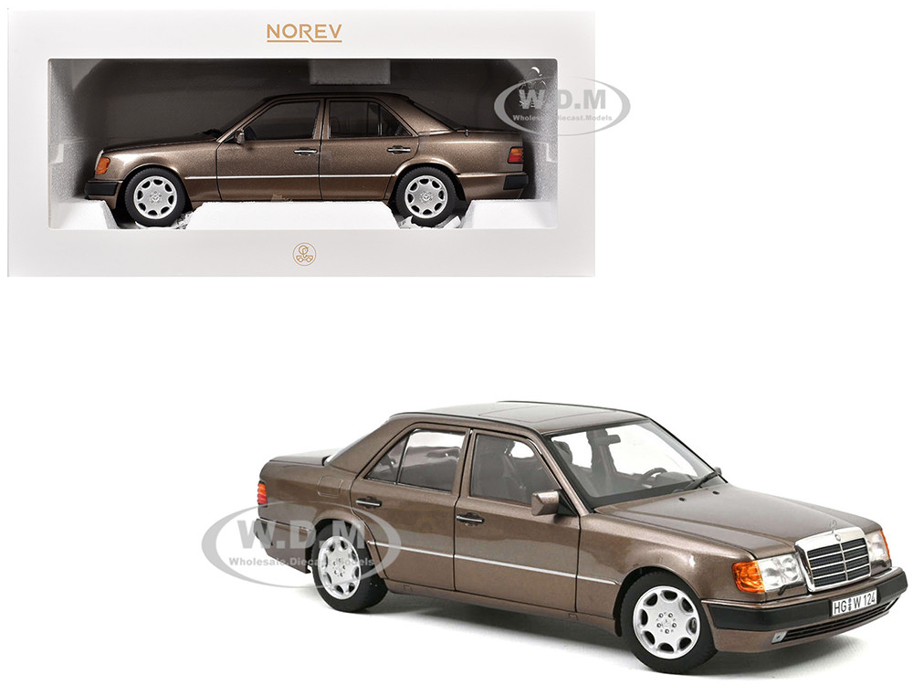 1990 Mercedes-Benz 500 E Impala Brown Metallic 1/18 Diecast Model Car by Norev diecast model