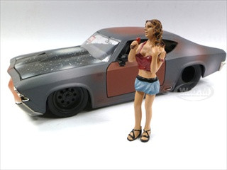 Look Out Girl Monica Figure For 1:24 Scale Diecast Car Models by American Diorama diecast model