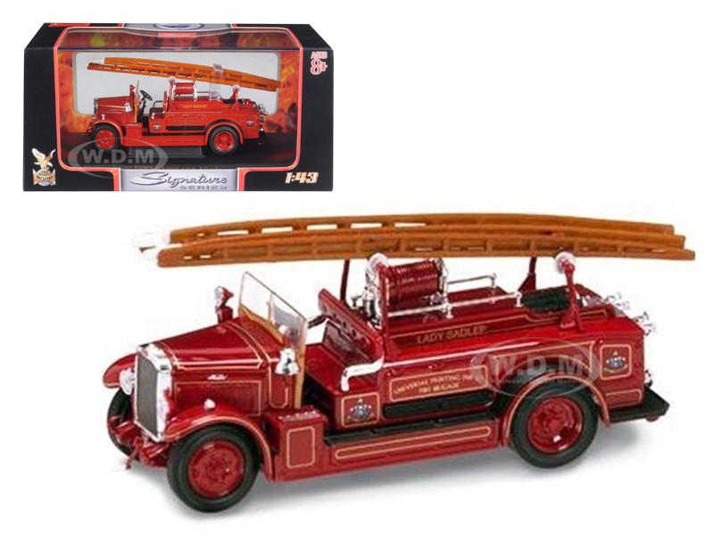 1934 Leyland FK-1 Fire Engine Red 1/43 Diecast Car Model by Road Signature diecast model