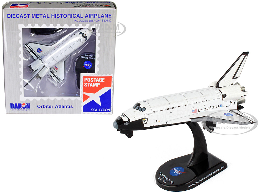 NASA Space Orbiter "Atlantis" (OV-104) "United States" 1/300 Diecast Model by Postage Stamp diecast model