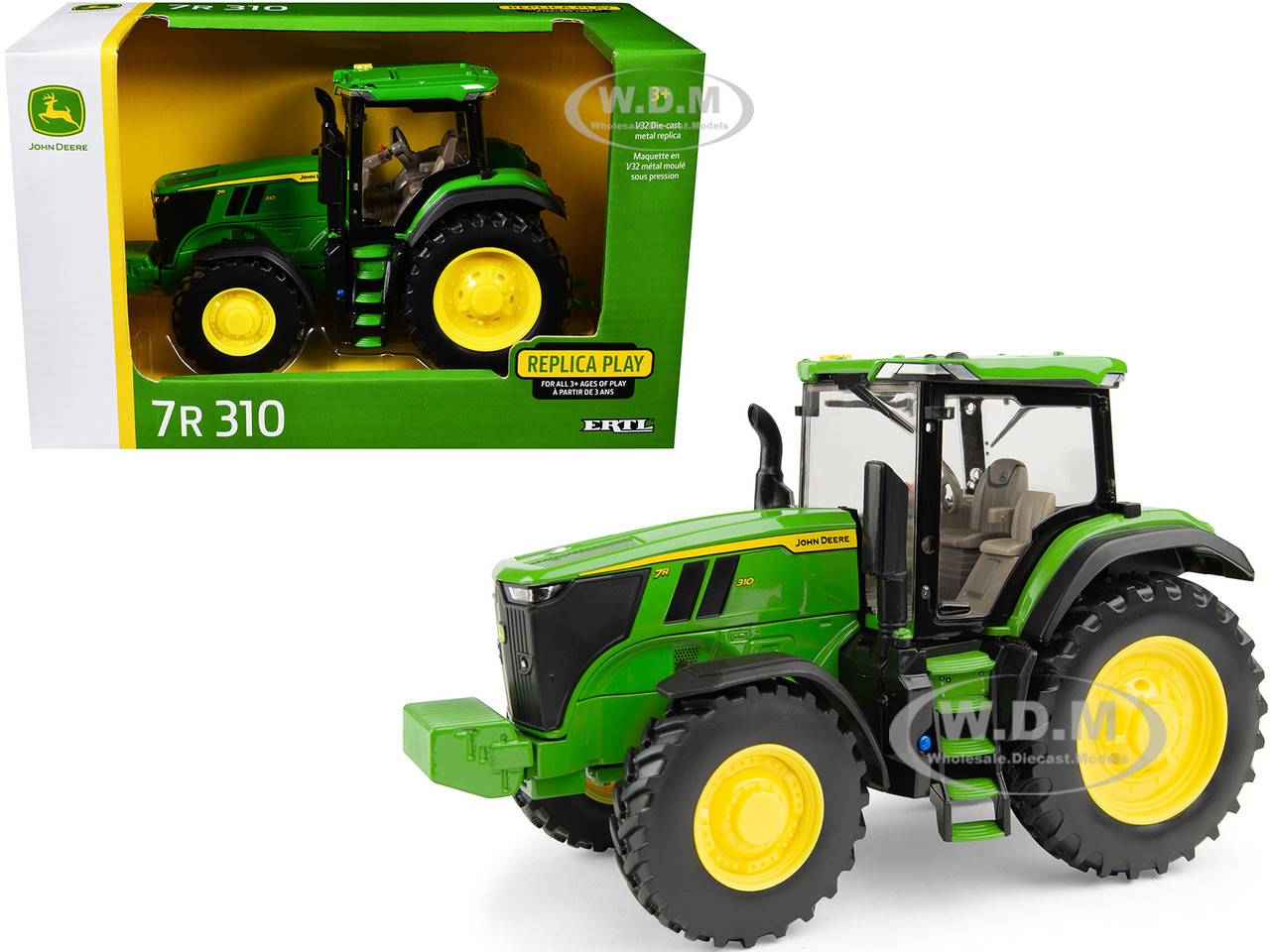 John Deere 7R 310 Tractor Green "Replica Play" Series 1/32 Diecast Model by ERTL TOMY diecast model