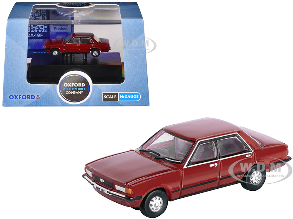 Ford Cortina MKV RHD (Right Hand Drive) Cardinal Red 1/148 (N) Scale Diecast Model Car by Oxford Diecast diecast model