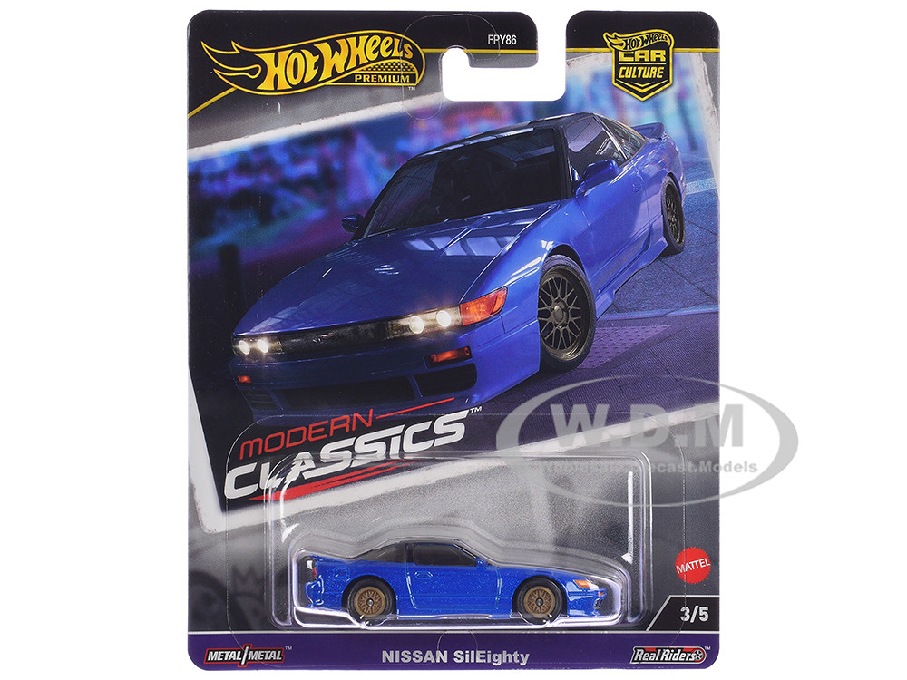 Nissan SilEighty Blue Metallic "Modern Classics" Series Diecast Model Car by Hot Wheels diecast model