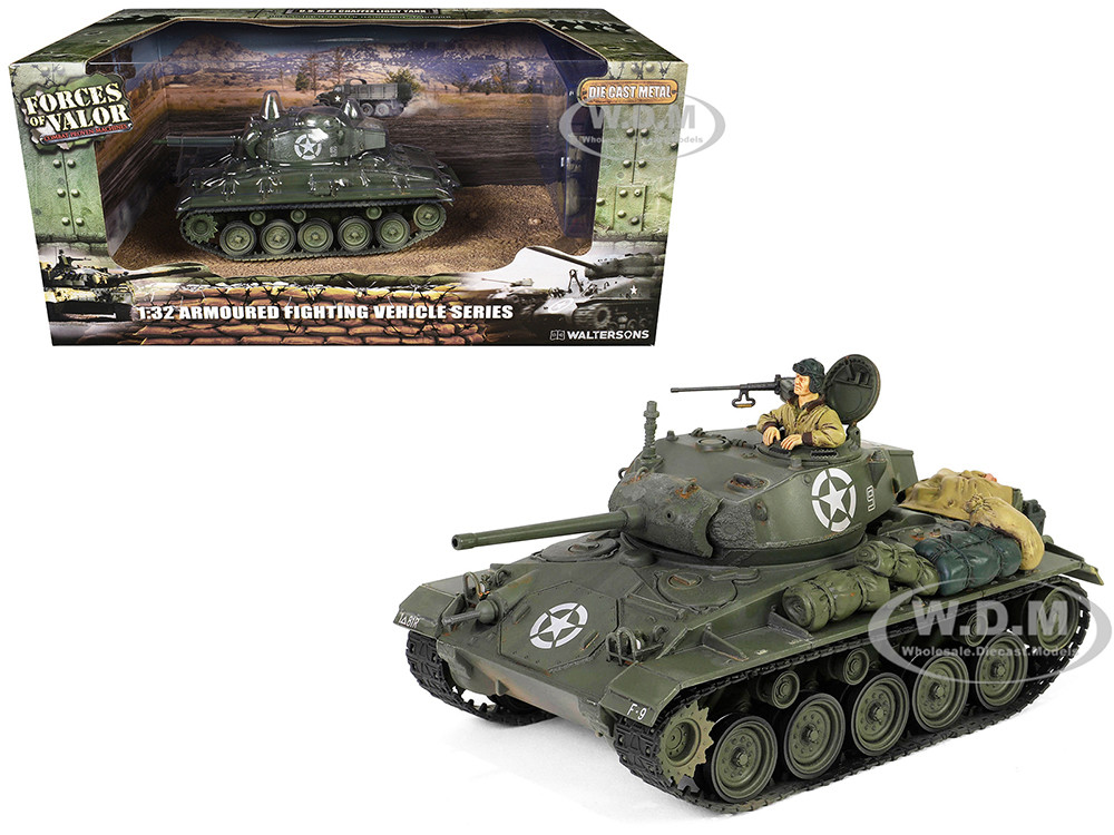 M24 Chaffee Light Tank "8th Armored Division, 36th Tank Batallion, Rheinberg, Germany, World War II" (1945) United States Army "Armoured Fighting Vehicle" Series 1/32 Diecast Model by Forces of Valor diecast model