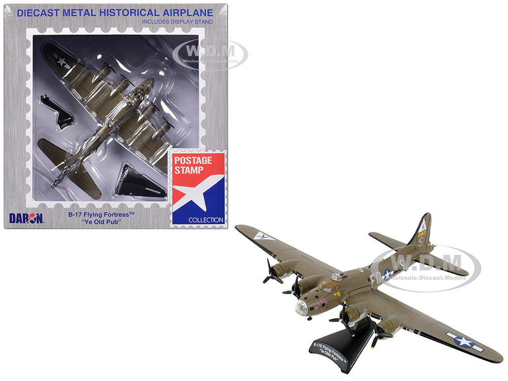 Boeing B-17 Flying Fortress Bomber Aircraft "Ye Olde Pub" United States Army Air Forces 1/155 Diecast Model Airplane by Postage Stamp diecast model