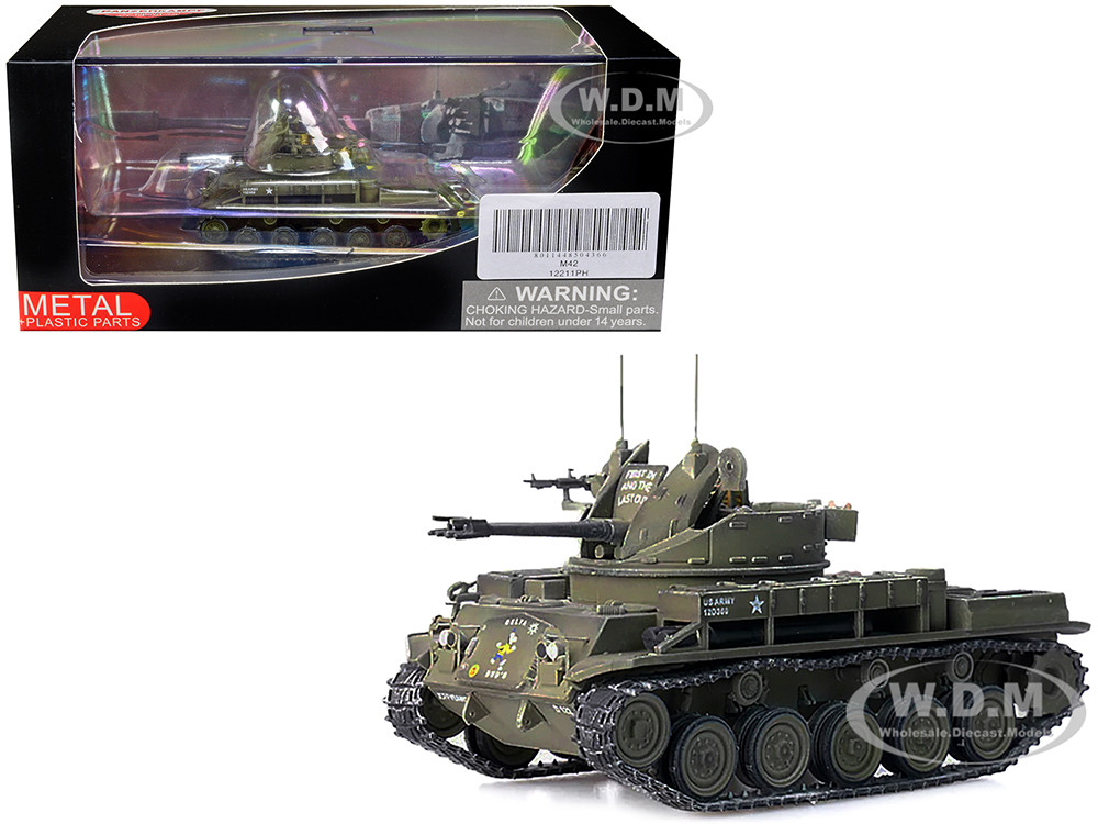 M42 Duster Self-Propelled Anti-Aircraft Gun "Delta Dud's" "US Army - Vietnam War, II Field Force, 5th Battalion, 2nd Field Artillery Regimen" 1/72 Diecast Model by Panzerkampf diecast model