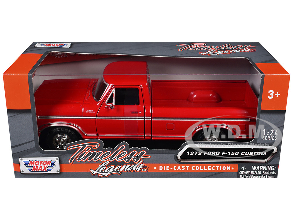 1979 Ford F-150 Custom Pickup Truck Red "Timeless Legends" Series 1/24 Diecast Model Car by Motormax diecast model