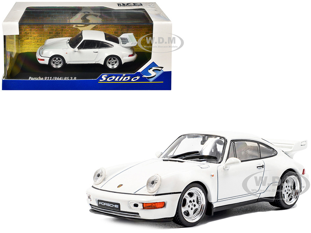 1994 Porsche 911 (964) RS 3.8 Grand Prix White 1/43 Diecast Model Car by Solido diecast model
