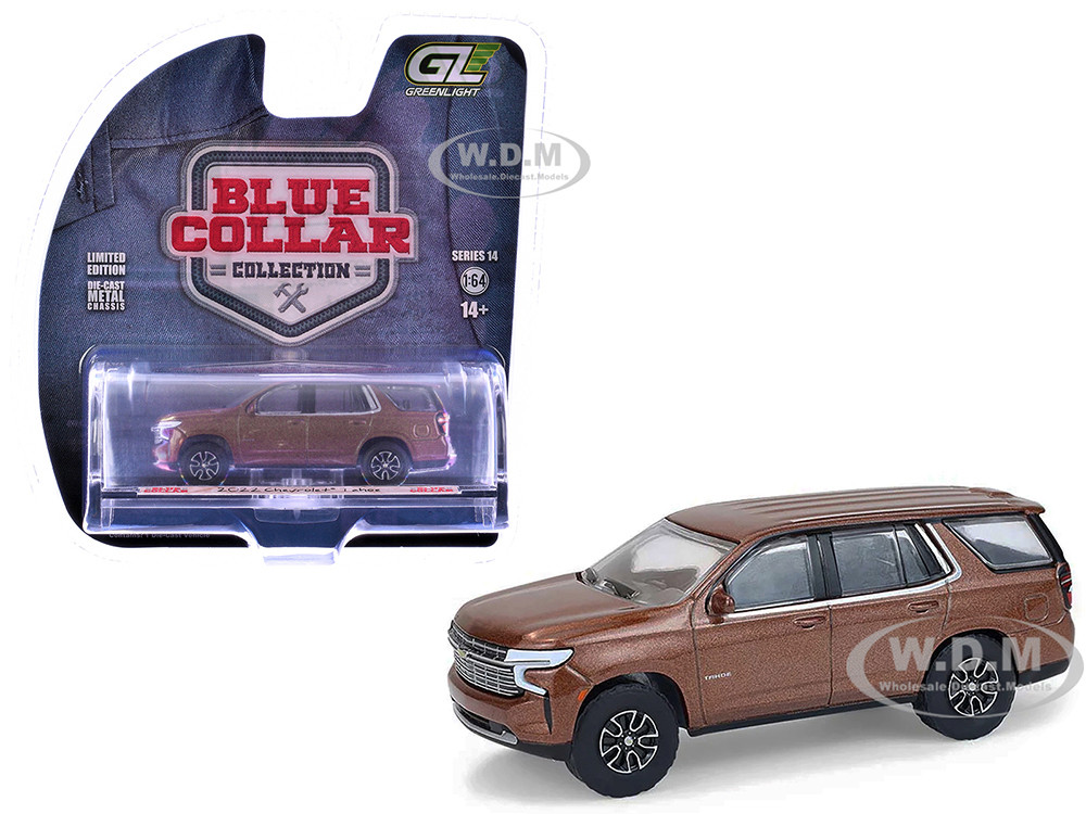 2022 Chevrolet Tahoe Auburn Metallic "Blue Collar Collection" Series 14 1/64 Diecast Model Car by Greenlight diecast model