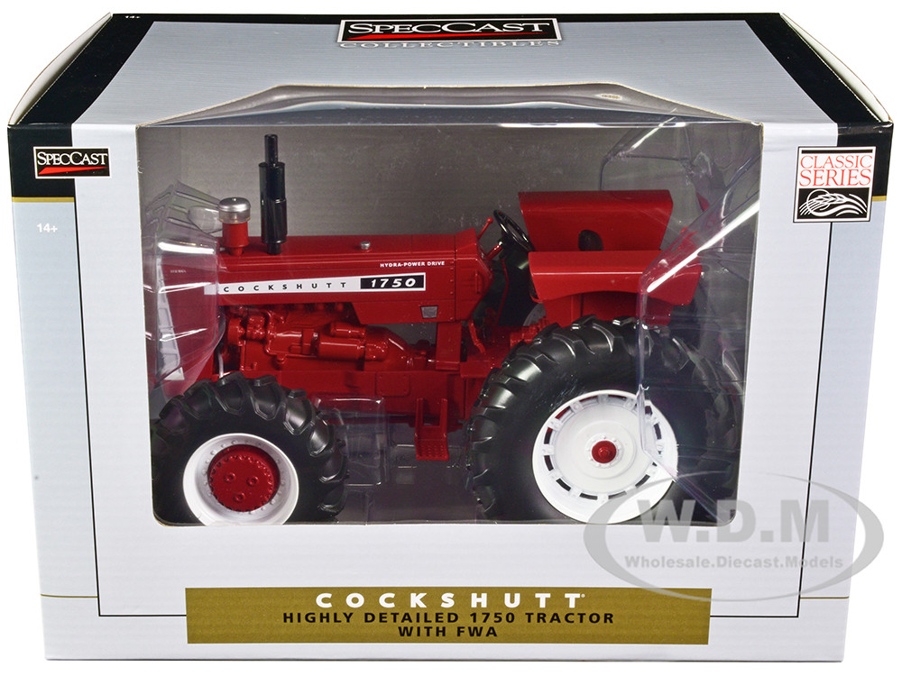 Cockshutt 1750 FWA (Front Wheel Assist) Tractor Red "Classic Series" 1/16 Diecast Model by SpecCast diecast model