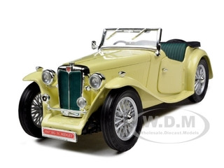 1947 MG TC Midget Yellow 1/18 Diecast Model Car by Road Signature diecast model