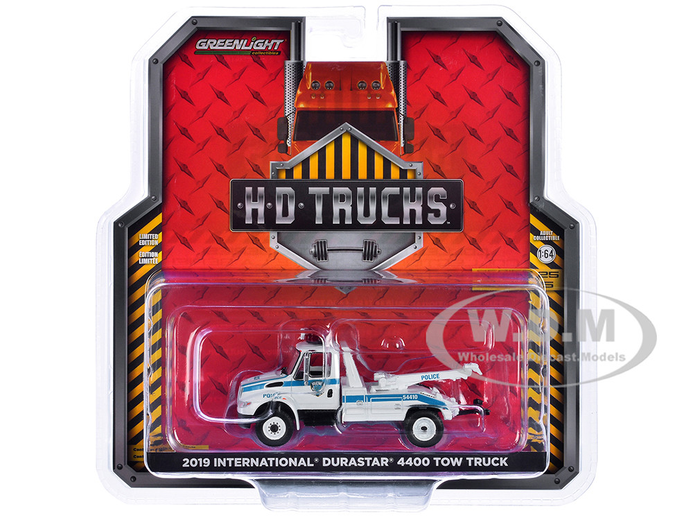 2019 International Durastar 4400 Tow Truck "Port Authority of New York & New Jersey Police" White with Blue Stripes "H.D. Trucks" Series 25 1/64 Diecast Model Car by Greenlight diecast model