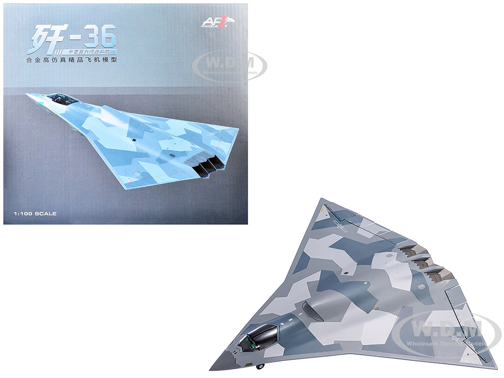 CAC J-36 Stealth Fighter Aircraft "Chinese Military" Peoples Liberation Army Air Force 1/100 Diecast Model by Air Force 1 diecast model