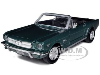1964 1/2 Ford Mustang Convertible Green Metallic 1/24 Diecast Model Car by Motormax diecast model