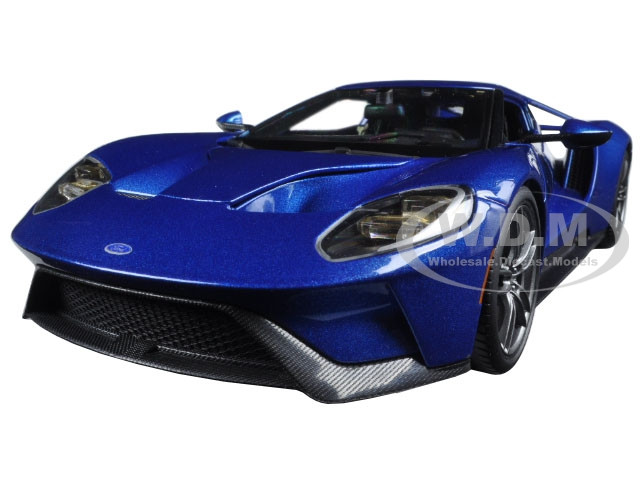 2017 Ford GT Blue Metallic 1/18 Diecast Model Car by Maisto diecast model