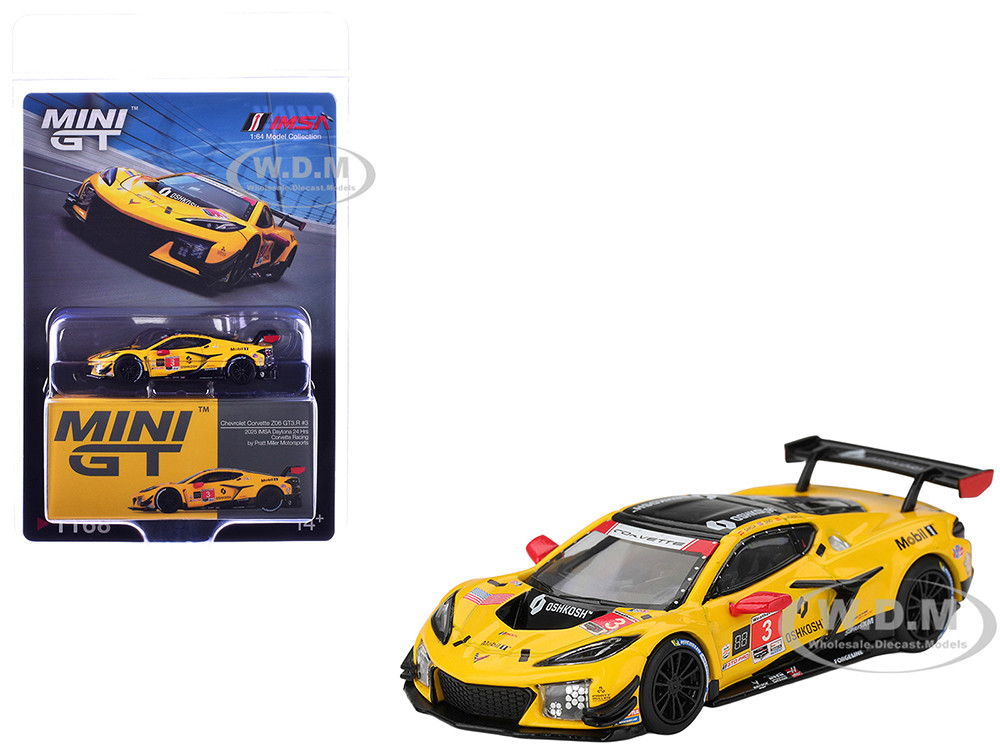 Chevrolet Corvette Z06 GT3.R #3 Antonio Garcia - Daniel Juncadella - Alexander Sims "Corvette Racing by Pratt Miller Motorsports" GTD Pro Class 2nd Place IMSA "24 Hours of Daytona" (2025) Limited Edition 1/64 Diecast Model Car by Mini GT diecast model