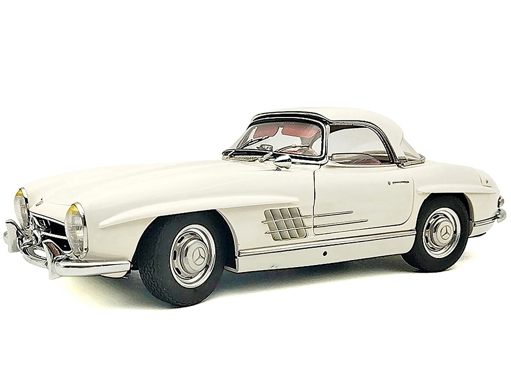 Mercedes-Benz 300 SL (W198 II) White with Red Interior Limited Edition to 1500 pieces Worldwide 1/18 Diecast Model Car by CMC diecast model