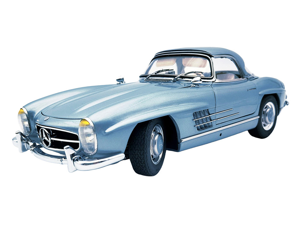 Mercedes-Benz 300 SL (W198 II) Roadster Blue Metallic Limited Edition to 1500 pieces Worldwide 1/18 Diecast Model Car by CMC diecast model