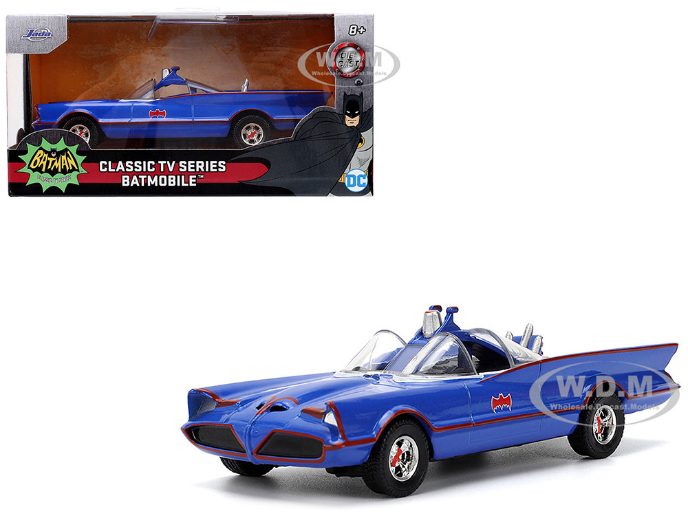 1966 Batmobile Blue "Batman" (1966-1968) Classic TV Series "Hollywood Rides" Series 1/32 Diecast Model Car by Jada diecast model