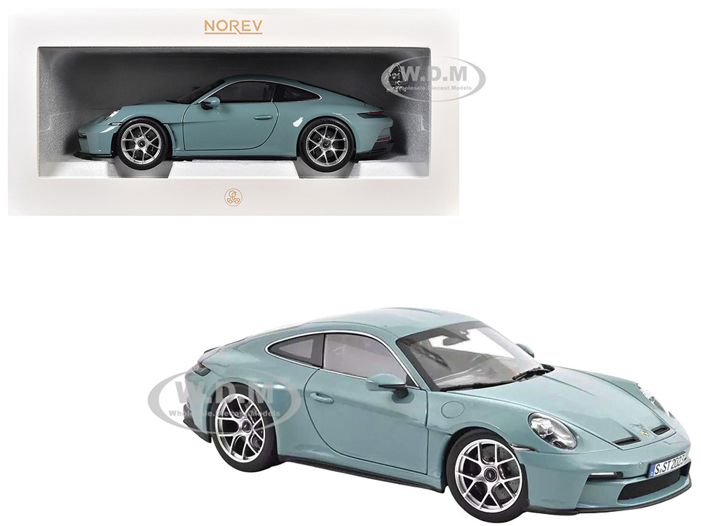 2023 Porsche 911 S/T Meissen Blue 1/18 Diecast Model Car by Norev diecast model