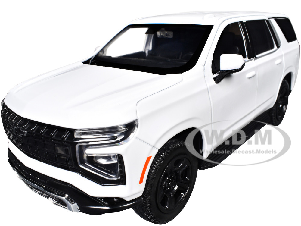 2025 Chevrolet Tahoe PPV White "Custom Builder's Kit - Law Enforcement and Public Service" Series 1/24 Diecast Model Car by Motormax diecast model