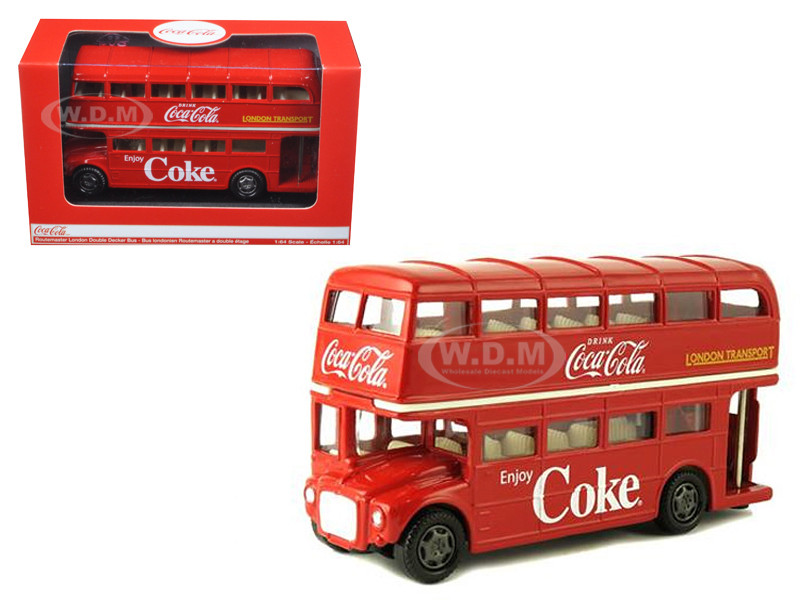 1960 Routemaster London Double Decker Bus Red "Coca-Cola" 1/64 Diecast Model by Motor City Classics diecast model