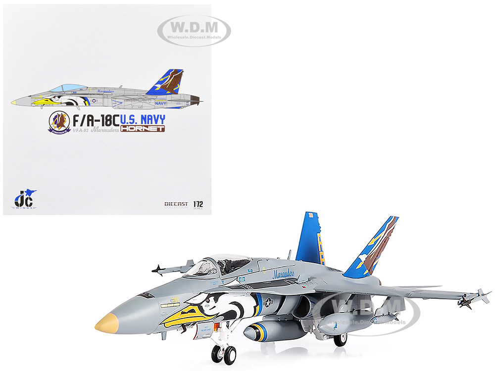 F/A-18C U.S. Navy Hornet Fighter Aircraft "VFA-82 Marauders" Limited Edition to 600 pieces Worldwide 1/72 Diecast Model by JC Wings diecast model