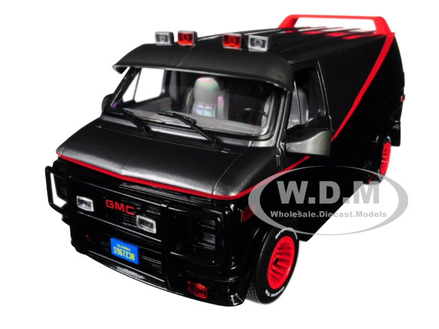 1983 GMC Vandura Black "The A-Team" (1983-1987) TV Series 1/18 Diecast Model Car by Greenlight diecast model