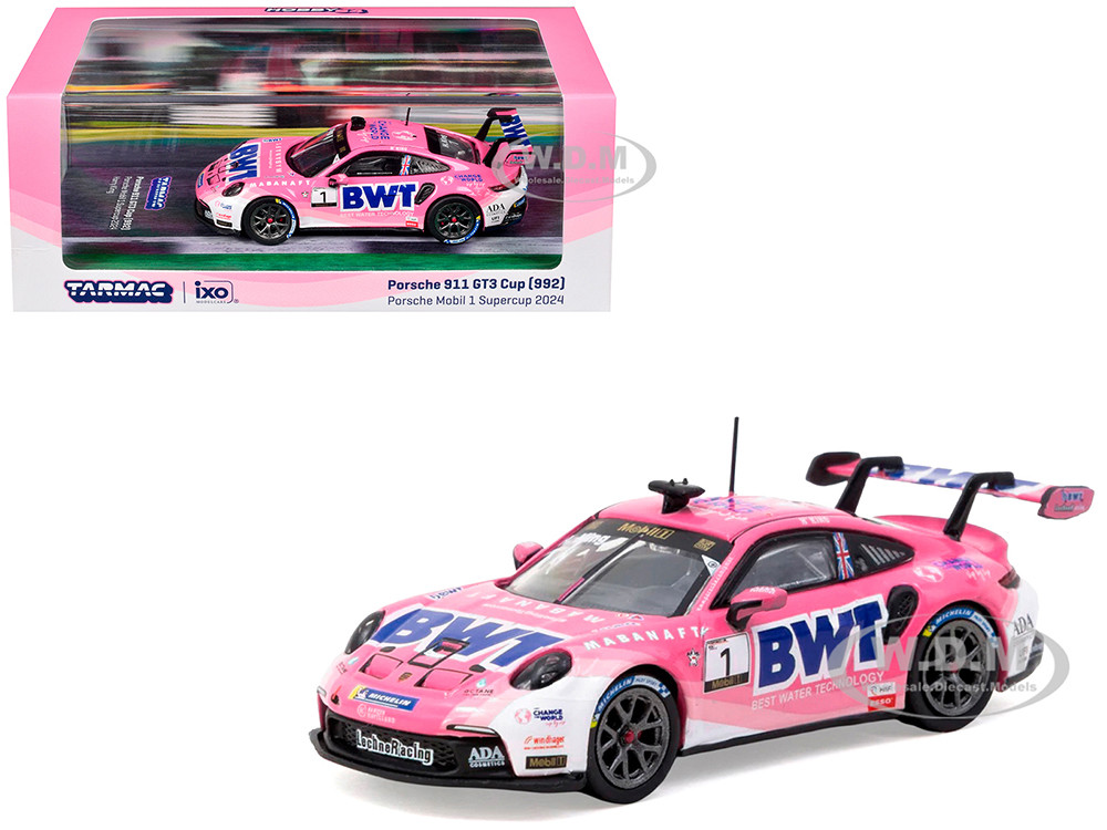 Porsche 911 GT3 Cup (992) #1 Harry King "Porsche Mobil 1 Supercup" (2024) "Hobby64" Series 1/64 Diecast Model by Tarmac Works diecast model
