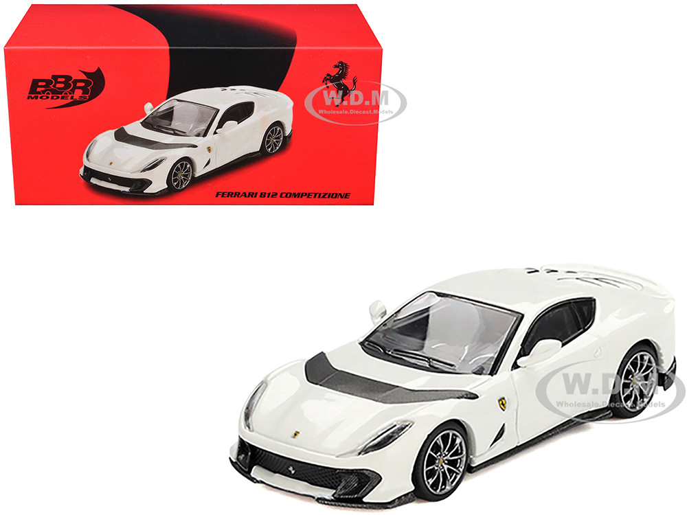 Ferrari 812 Competizione Bianco Avus White 1/64 Diecast Model Car by BBR diecast model