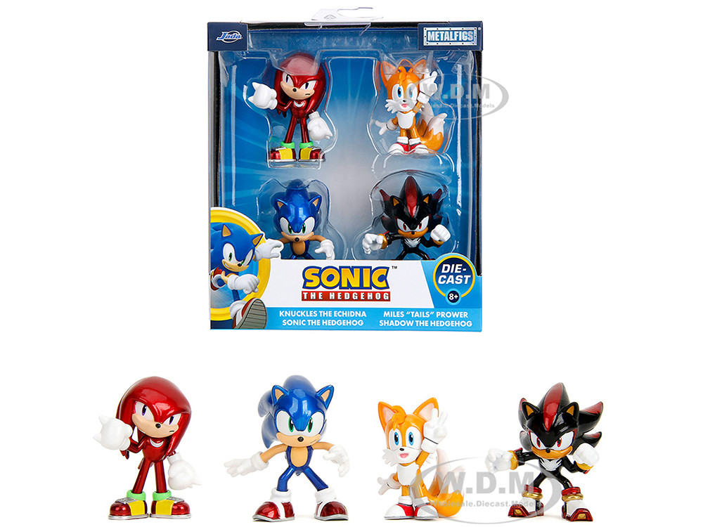 Set of 4 Diecast Figures "Sonic the Hedgehog" Video Game "Metalfigs" Series Diecast Models by Jada diecast model