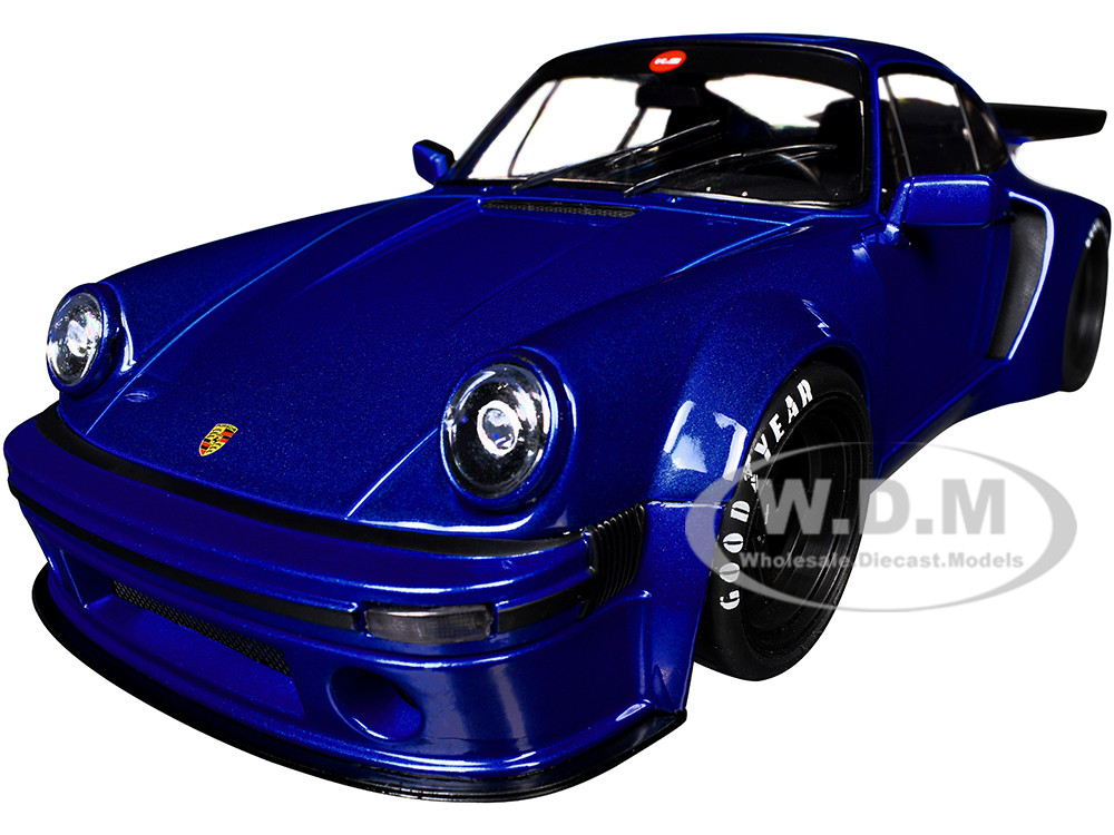 2024 Porsche 911 KS-R by Khyzyl Saleem Dark Blue Metallic 1/18 Diecast Model Car by Solido diecast model