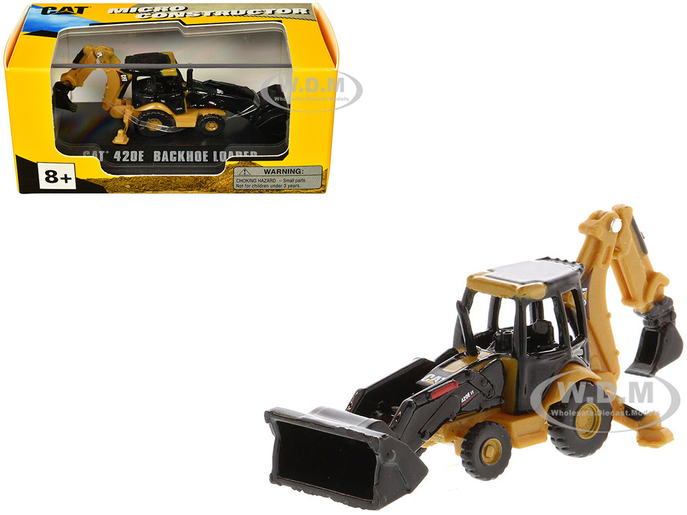CAT Caterpillar 420E Backhoe Loader Yellow "Micro-Constructor" Series Diecast Model by Diecast Masters diecast model