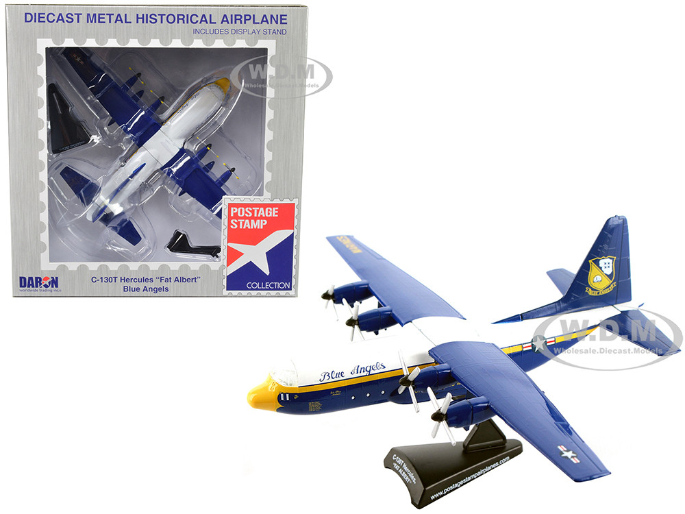 Lockheed C-130 Hercules Transport Aircraft "Fat Albert - Blue Angels" 1/200 Diecast Model Airplane by Postage Stamp diecast model