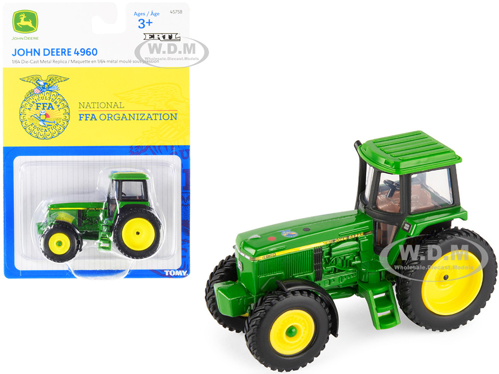 John Deere 4960 Tractor Green with "National FFA Organization" Logo 1/64 Diecast Model by ERTL TOMY diecast model