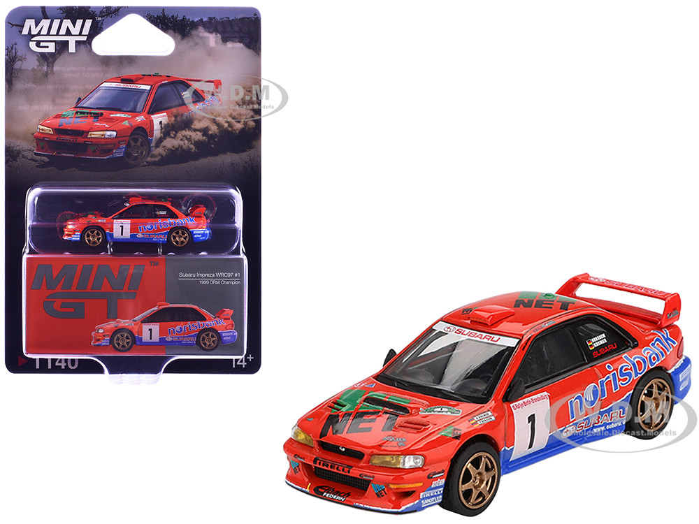 Subaru Impreza WRC97 #1 Armin Kremer - Fred Berssen Champion "Deutsche Rallye Meisterschaft (DRM)" (1999) Limited Edition 1/64 Diecast Model Car by Mini GT diecast model