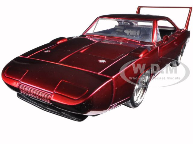 1969 Dodge Charger Daytona Red "Fast & Furious 7" (2015) Movie 1/24 Diecast Model Car by Jada diecast model