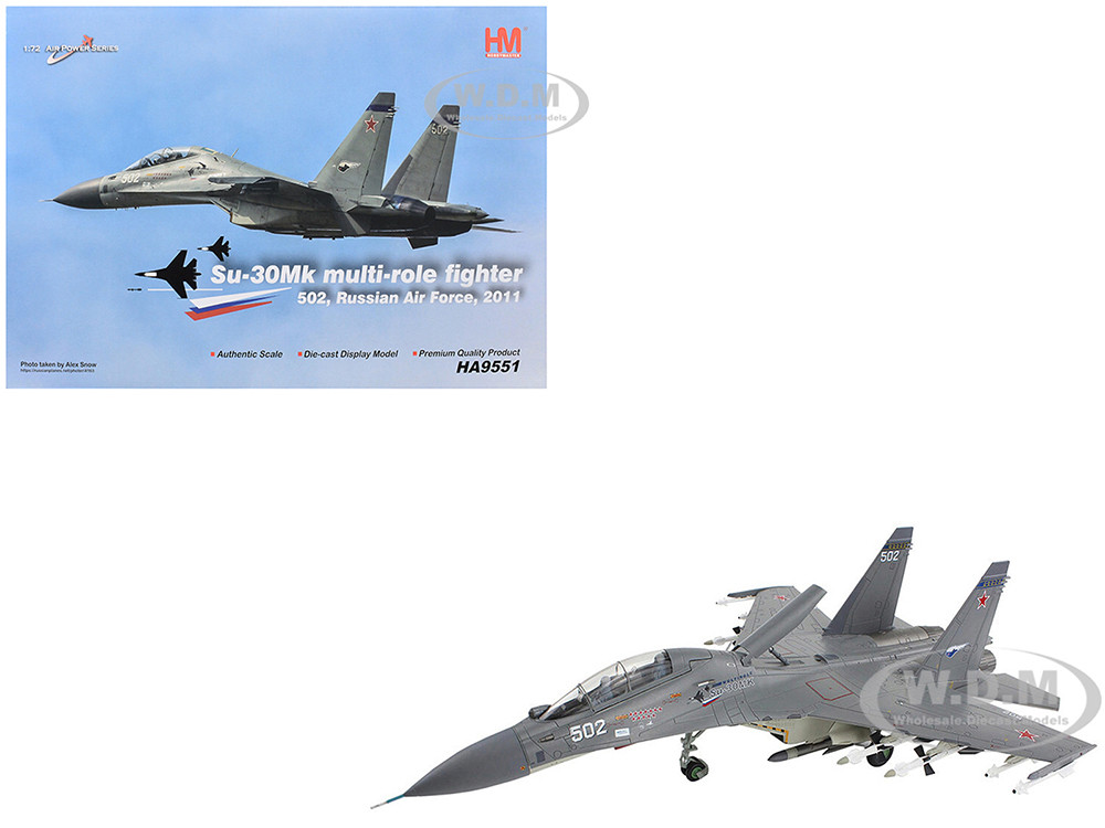 Sukhoi Su-30Mk Flanker Fighter Aircraft "502" (2011) Russian Air Force "Air Power Series" 1/72 Diecast Model by Hobby Master diecast model
